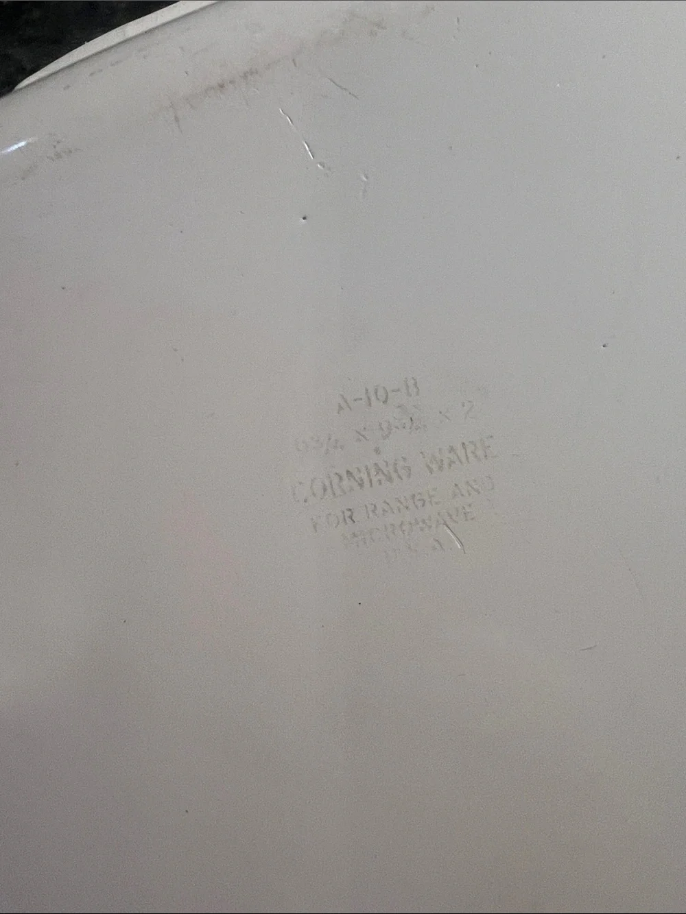 Corningware White Casserole Dish A-10-B with FLORAL BOQUET PATTERN and Trivet